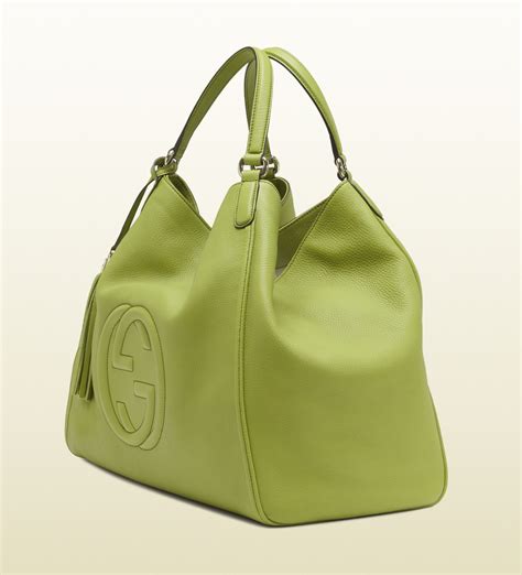 army green gucci purse|Gucci leather shoulder bag.